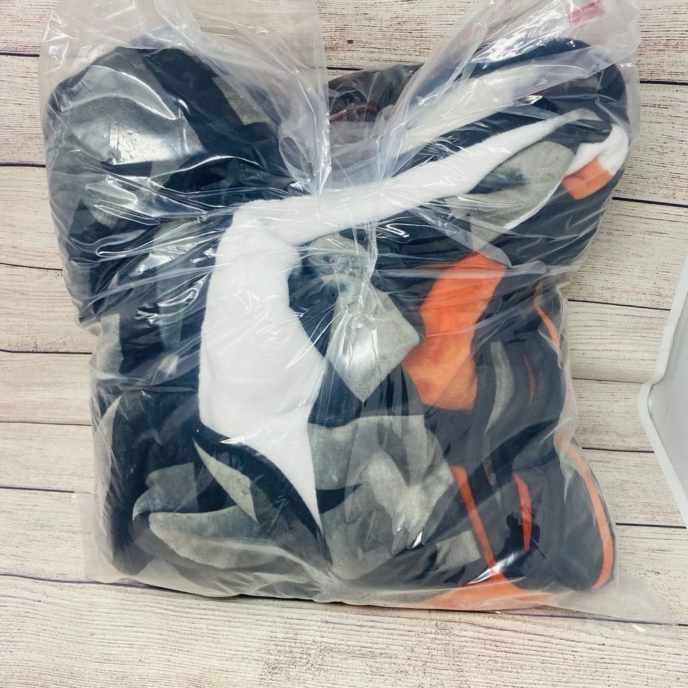 NFL Cincinnati Bengals Diagonal Ghost Checker Double Sided Ultra Cozy Blanket